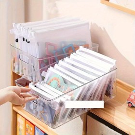 Resim 9 Parça A6/A5/A4 Büyük Kapasiteli Ofis Fermuarlı Kılıflar - Şeffaf Desenli Dosya Çantası, Puzzle Saklama Kutusu, Fermuarlı Evrak Çantası, Düzenleme ve Seyahat İçin 