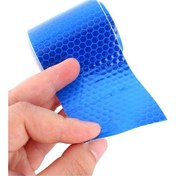 Resim Mavi 1 Adet Kullanımı Kolay Araba Gövde Yansıtıcı Bant Çıkartmalar Güvenlik Yansıtıcı Bant 