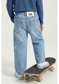 Resim Dmb Boys & Girls Erkek Çocuk Baggy Kalıp Denip Kot Pantolon Mavi 4-9 Yaş-2721 