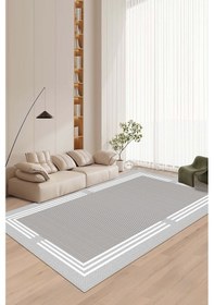 Resim West Home Makinede Yıkanabilir Kaymaz Taban Leke Tutmaz Gri Modern Salon Halısı Mutfak Halısı Ve Yolluk Wh603 Grey 
