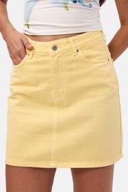 Resim Kadın Sarı 6s6-108 Straight Mini Denim Etek - Sarı / 36 