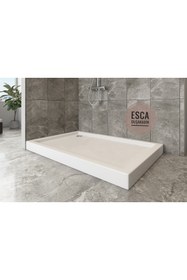Resim Esca 80x140 Dikdörtgen Monoblok Duş Teknesi H-12 Cm Yükseklik Kaliteli Sert Akrilik - Duşakabin 