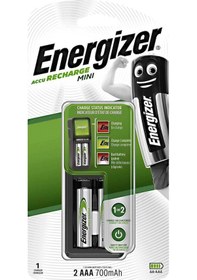 Resim Energizer Mini Şarj Cihazı + 700 mAh AAA 2'li Şarj Edilebilir Pil 