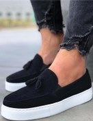 Resim KN Fashion Mp717 Bt Bağcıksız Süet Corcik Detaylı Ortopedik Yüksek/kalın Taban Erkek Klasik Ayakkabı Siyah 