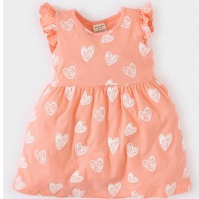 Resim DeFacto Kız Bebek Desenli Kısa Kollu Elbise A0136A525SMOG44 Turuncu 