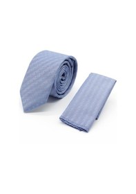 Resim İmza Koyu Mavi Desenli 6 Cm Kravat 1090240127 - Standart Koyu Mavi 