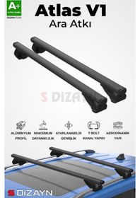 Resim S-dizayn Vw Tiguan S-bar Atlas V1 Ara Atkı Tavan Taşıyıcı Barı Siyah 130 Cm 2024 Üzeri A+ Kalite 