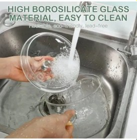 Resim Ahşap Kapaklı Borosilikat Cam Tencere Seti 