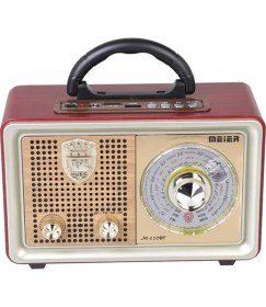 Resim Meier M 110Bt Bluetoothlu Usb Sd Dvs Nostaljik Radyo Fm Am 