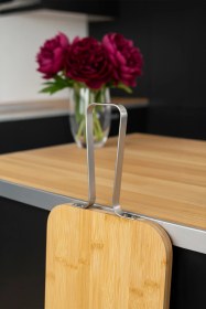 Resim Zoe - Çelik Saplı Kesme Tahtası Büyük Bambu 