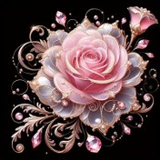Resim 15.24cm Pembe Gül Vinil Sticker - İnci ve Dönel Desenli, Araba, Dizüstü Bilgisayar, Telefon, Motosiklet, Pencere, Duvar, Bardak için Mükemmel, Kendinden Yapışkanlı, Parlak Bitiş, Tek Kullanımlık Sticker, Araba Sticker | Zarif Sticker | İnci Bitiş Sticker, Gül Dekoru 