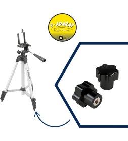 Resim Ceyhunlar Isıya Dayanıklı Yanmaz Mobilya-Makine Tutamak Kulp 4-Adet (Yıldız-Ø70 MM-M14-BAKALIT-SIYAH) 