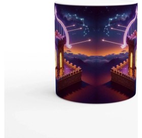 Resim Yay Burcu Baskılı Kahve Kupası - Burçlar Krallığı Şatosu Vs2 