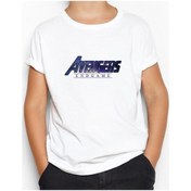 Resim Avengers End Game Logo 3 Beyaz Çocuk Tişört Beyaz 