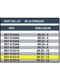 Resim ER25 14MM Cnc Pensi 