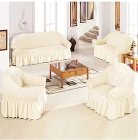 Resim Upmall Bürümcük Koltuk , Çekyat Örtüsü, Kılıfı 3311 Krem 