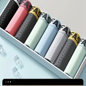 Resim 8 Adet Erkek Nefes Alabilen Mesh Boxer - Buzlu Fiber Kumaş, Esnek Rahat Kesim, Düz Renkler (Siyah/Kırmızı/Mavi/Gri/Turkuaz), Makinede Yıkanabilir Günlük Kullanım İç Çamaşırları, Minimalist Tasarım, Mesh Yapı 