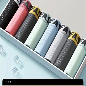 Resim 8 Adet Erkek Nefes Alabilen Mesh Boxer - Buzlu Fiber Kumaş, Esnek Rahat Kesim, Düz Renkler (Siyah/Kırmızı/Mavi/Gri/Turkuaz), Makinede Yıkanabilir Günlük Kullanım İç Çamaşırları, Minimalist Tasarım, Mesh Yapı 
