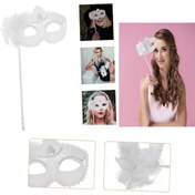 Resim Go İthalat Beyaz Işıltılı Tutmalı Fotoğraf Çekimi Maskesi 18x29 cm (5332) 