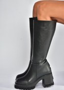 Resim Fox Shoes V965067009 Siyah Kalın Topuklu Kadın Çizme 
