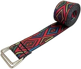 Resim Yoga Kemeri - Desenli Metal Bağlantılı 200 Cm Yoga Kemeri - Yoga Kayışı 