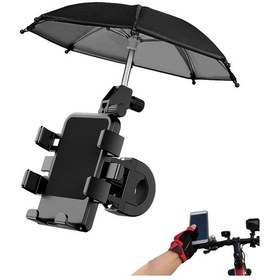 Resim Konesam Bisiklet Ve Motosiklet İçin 360 Derece Dönebilen Telefon Şemsiyesi Ve Tutucu 