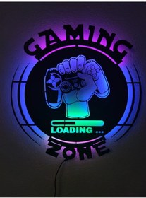 Resim Gaming Zone Led Işıklı Dekoratif Tablo 