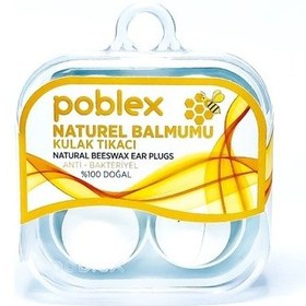 Resim Poblex Naturel Balmumu Kulak Tıkacı - Kulak Koruyucu Tıpası 4'lü 