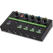 Resim Jeehugo K4 Mikrofon Dört Yollu Mikser - Düşük Gürültü, Lıne/mıc Modu Değişimi, Kablolu Mikrofon/klavye/bilgisayar/gitar/davul Uyumlu 10.1" 