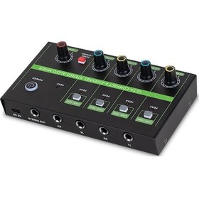 Resim Jeehugo K4 Mikrofon Dört Yollu Mikser - Düşük Gürültü, Lıne/mıc Modu Değişimi, Kablolu Mikrofon/klavye/bilgisayar/gitar/davul Uyumlu 10.1" 