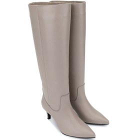 Resim Tamer Tanca Kadın Hakiki Deri Vizon Topuklu Çizme 820 2052 Bn Czm Sk24-25 Vızon Dr Vizon 