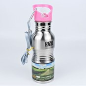 Resim HIRDAVATLAR Çelik Su Matarası / 500 Ml / Gümüş-pembe 