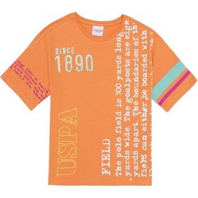 Resim U.S. Polo Assn. Çocuk Turuncu Bisiklet Yaka Tişört 50265393 Turuncu 