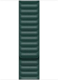 Resim Microsonic Apple Watch SE 3 44mm için Kordon Leather Link Band Koyu Yeşil [Watch SE 3 44mm ile Uyumlu Kordon - Koyu Yeşil] 