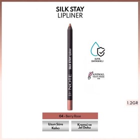 Resim Note Silk Stay Lipliner Suya Dayanıklı İpeksi Dudak Kalemi 04 Berry Rose 