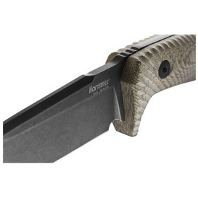 Resim Lionsteel Kamp T5 Fixed Blade Tactical Knife - Green Canvas - Black Bla Gri 