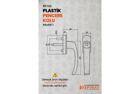 Resim Özfırat Pvc Yapı Pimapen Pvc Pencere Kolu - Plastik - Beyaz - Model 1 - (2 Adet) 