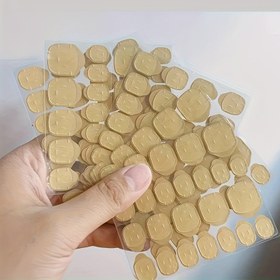 Resim 1200 Çıkartma / 50 Sayfa. 120 Çıkartma / 5 Sayfa, 240 Çıkartma / 10 Sayfa, Güçlü Jöle Yapıştırıcı Sarı Toz Yapıştırıcı Ultra İnce Tırnak Çıkartması Giyilebilir Tırnaklar Çift Taraflı Yapıştırıcı Tırnak Parçaları Süper Yapışkan Koruma/Su Geçirmez/Kokusuz/Dayanıklı için Kullanılabilir 