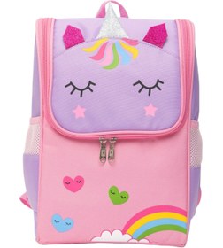 Resim QUOVO Unicorn Tarzı Özel Tasarım Anaokulu Su Geçirmez Ortopedık Anaokulu Çantası Kreş Çantası 4-7yaş 