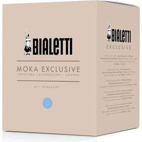 Resim Braventa Collection - Exclusive: 3 Cups Ocak Üstü Espresso Pişirici - 130ML - Mavi Renk - Alüminyum Gövde - Patentli Güv 