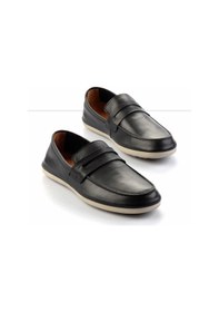 Resim Bambi Siyah Leather Erkek Loafer Ayakkabı E01304406643 Siyah 