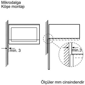 Resim Bosch BEL554MG2 Mikrodalga Ankastre Fırın Antrasit Gri 