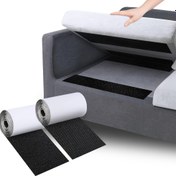 Resim 2 adet Kaymaz Koltuk Tutma Bandı, Kumaş & Dış Mekan Veranda Yastıkları için Peluş Cırt Cırt Yapışkan - Kolay Çıkarılabilir 
