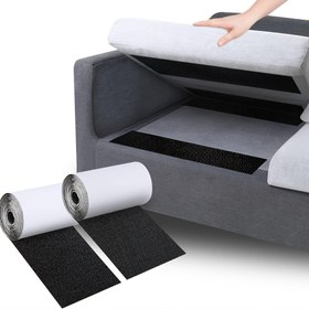 Resim 2 adet Kaymaz Koltuk Tutma Bandı, Kumaş & Dış Mekan Veranda Yastıkları için Peluş Cırt Cırt Yapışkan - Kolay Çıkarılabilir 