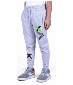 Resim Fyk Kids 2 Li Fermuarlı, Baskılı X Collection Erkek Çocuk Eşofman Altı Gri - Füme 