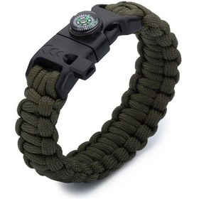 Resim Paracord Bileklik -pusula-ateş Başlatıcı-düdük-yeşil-2020 Haki 