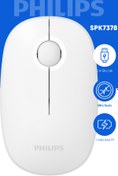 Resim Philips Spk7378 Kablosuz Mouse 1600dpı Wireless Mouse Pil Dahil Sessiz Mouse Resmi Distribütör Beyaz 