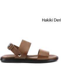 Resim Gönderi(r) Erkek Ceviz Tokalı Hakiki Deri Comfort Sandalet 