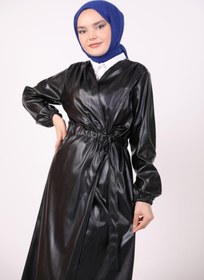 Resim Beli Bağlamalı Deri Kap Siyah - 42-44 