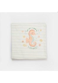 Resim Biorganic Save The Seahorse Bebek Battaniyesi 85x90 64692 Bej - Mint Yeşili 